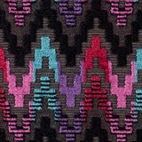 Zwart/Multi 6489 Ikat Velvet