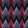 Zwart/Multi 6489 Ikat Velvet