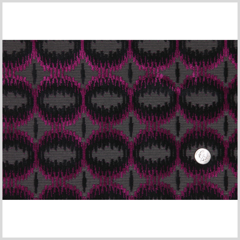 Zwart Cardinal Round Geometric Velvet