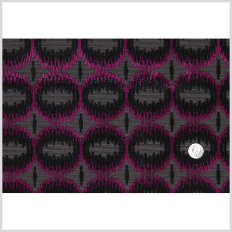 Zwart Cardinal Round Geometric Velvet