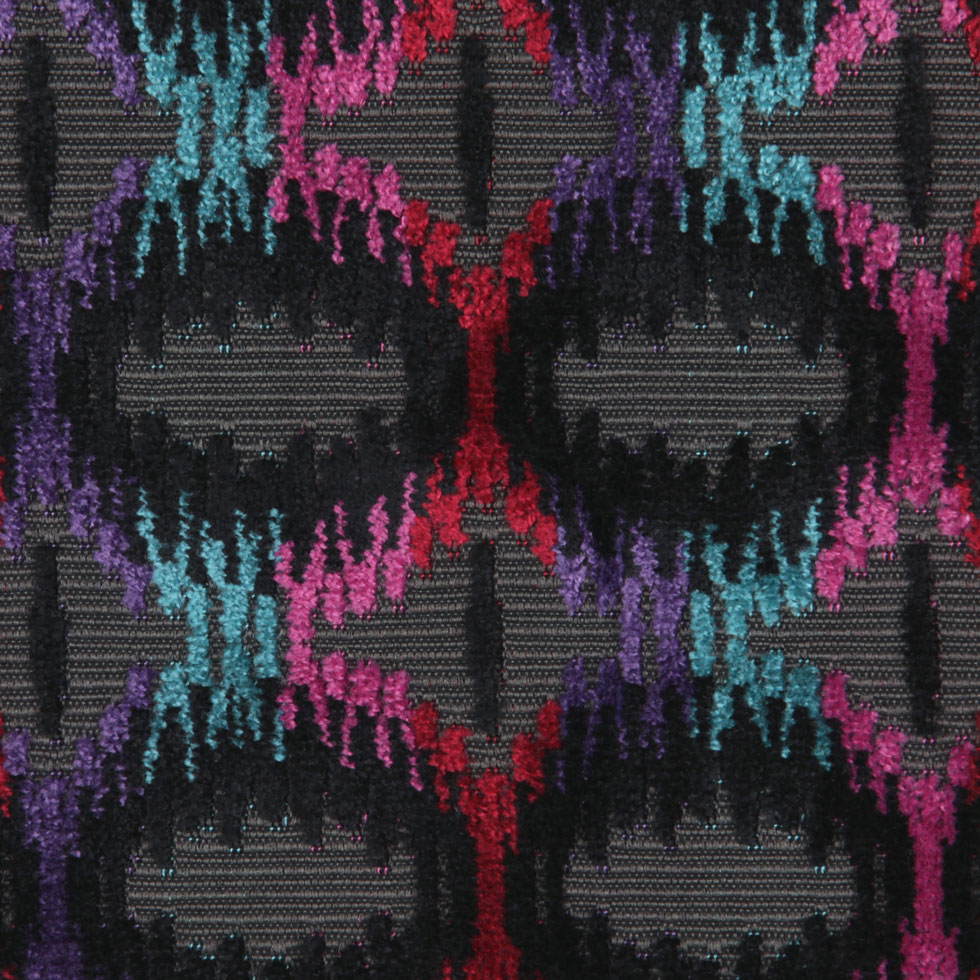 Zwart/Multi 6489 Geometric Velvet