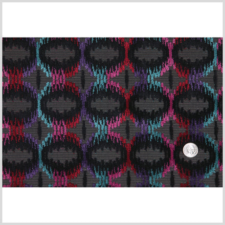 Zwart/Multi 6489 Geometric Velvet