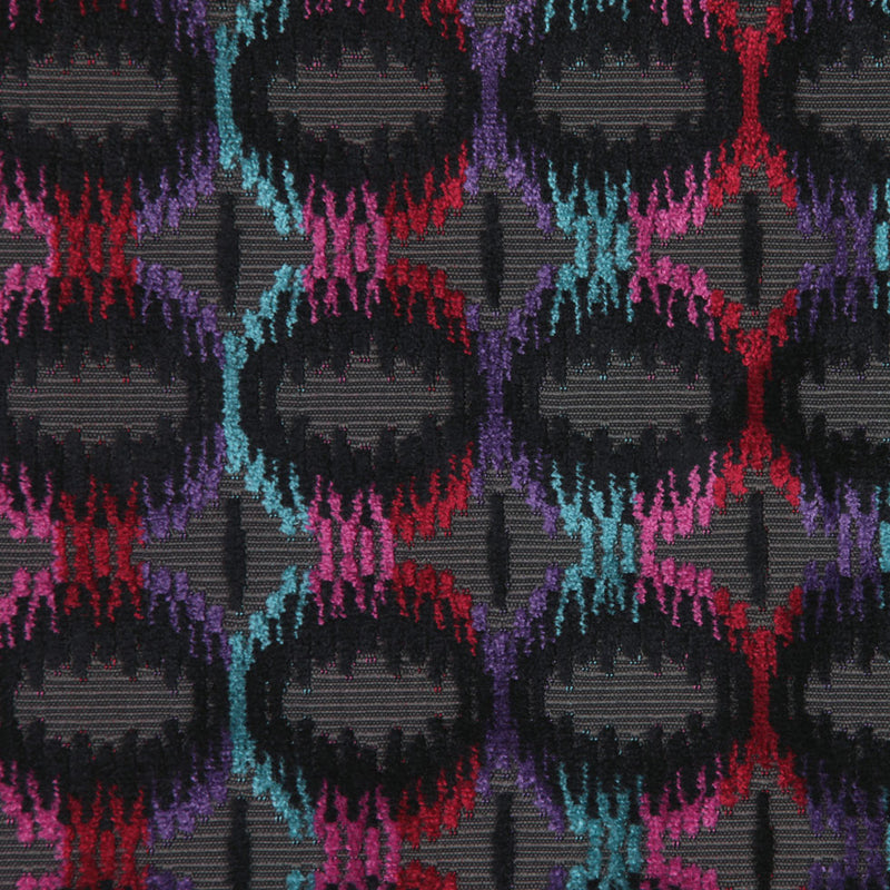 Zwart/Multi 6489 Geometric Velvet
