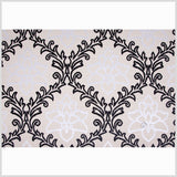Black/White/ Beige Floral Chenille