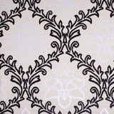 Black/White/ Beige Floral Chenille