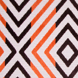 Orange/Chocolate/Beige Diamonds Chenille