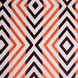 Orange/Chocolate/Beige Diamonds Chenille