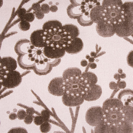 Chocolate/Beige Floral Chenille