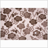 Chocolate/Beige Floral Chenille