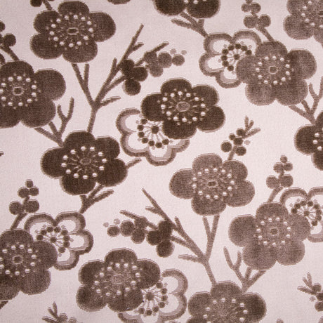 Chocolate/Beige Floral Chenille