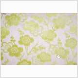 Citron/Beige Floral Chenille