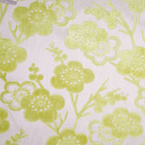 Citron/Beige Floral Chenille