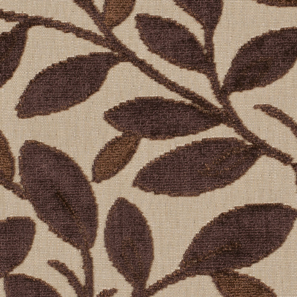 Beige/Mocha Floral Chenille