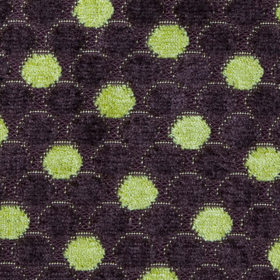 Mulberry/Citron Polka Dots Chenille
