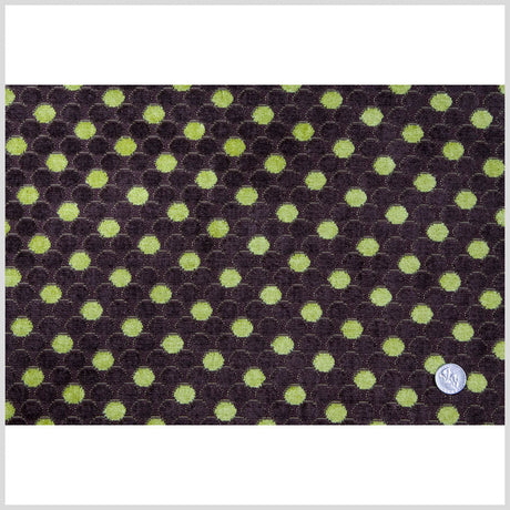 Mulberry/Citron Polka Dots Chenille