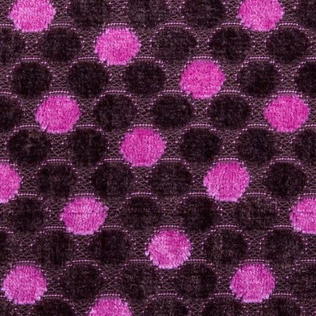 Chocolate/Liz Berry Polka Dots Chenille