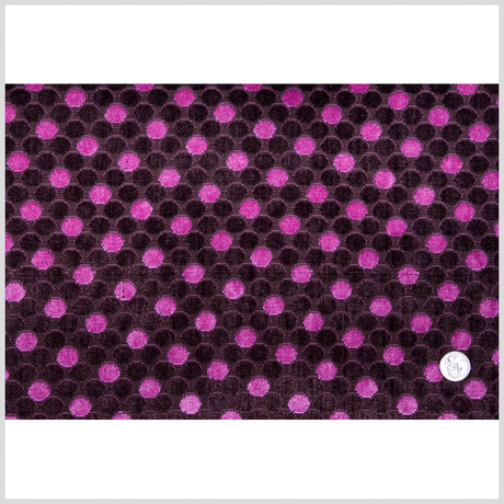 Chocolate/Liz Berry Polka Dots Chenille