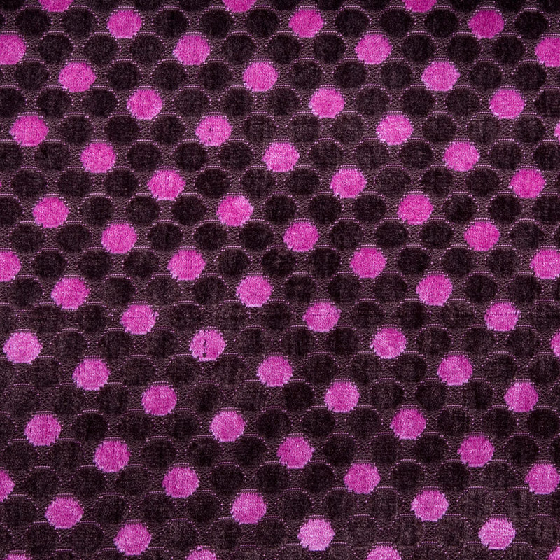 Chocolate/Liz Berry Polka Dots Chenille
