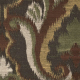 Chocolate/Black-Brown/Moss/Ivory/Victorian Gold Damask Woven