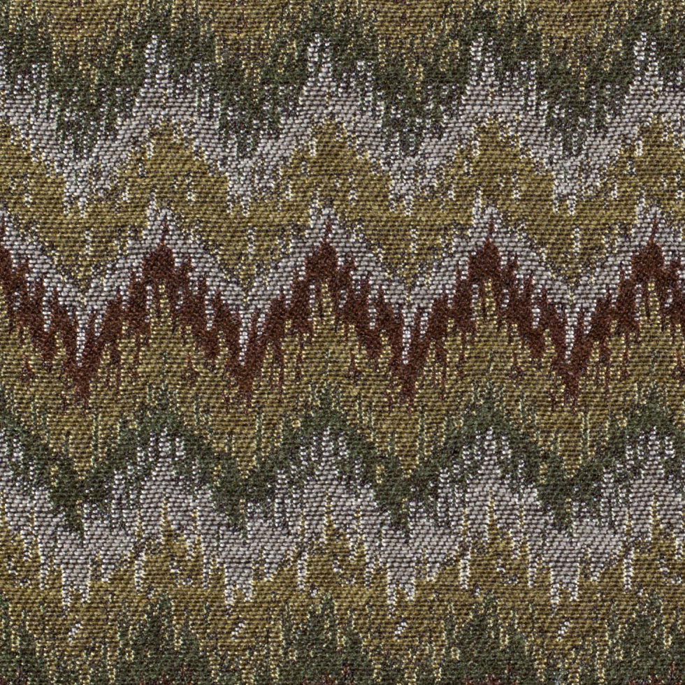 Chocolate/Black-Brown/Moss/Ivory/Victorian Gold Zig Zag Woven