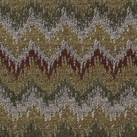 Chocolate/Black-Brown/Moss/Ivory/Victorian Gold Zig Zag Woven