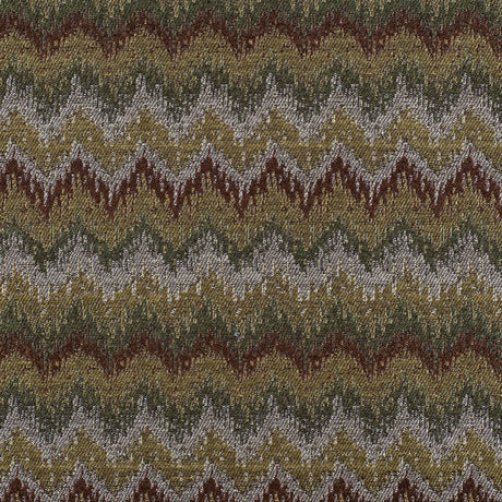 Chocolate/Black-Brown/Moss/Ivory/Victorian Gold Zig Zag Woven