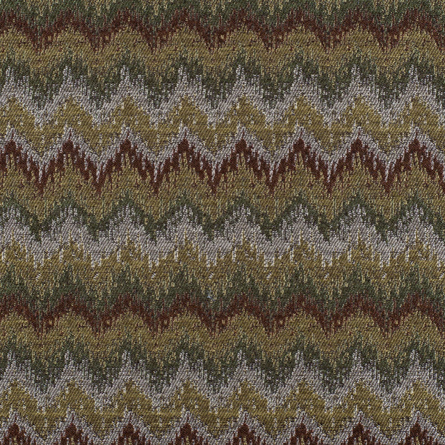 Chocolate/Black-Brown/Moss/Ivory/Victorian Gold Zig Zag Woven