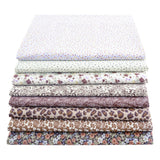 Teramila 8PCS Pack Square Multicolor Printed Cotton Fabric For Sewing Quilt Cloth Needlework Plaid Handicraft Material Patchwork