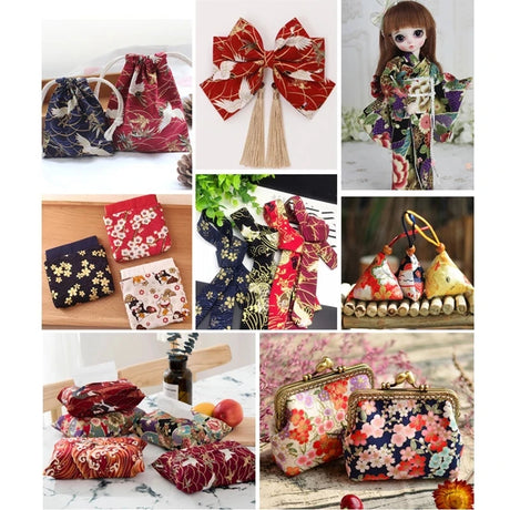 Teramila 8PCS Pack Square Multicolor Printed Cotton Fabric For Sewing Quilt Cloth Needlework Plaid Handicraft Material Patchwork