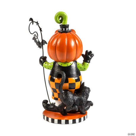 Resin Jack-O'-Lantern Garden Statue for Halloween Outdoor Decor, for spooky Halloween party and home decor