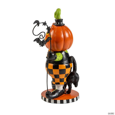 Resin Jack-O'-Lantern Garden Statue for Halloween Outdoor Decor, for spooky Halloween party and home decor