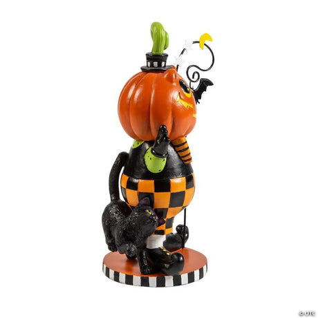 Resin Jack-O'-Lantern Garden Statue for Halloween Outdoor Decor, for spooky Halloween party and home decor