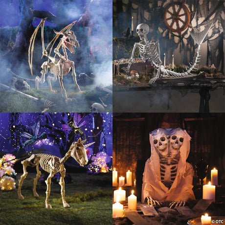 Mythical Creatures Skeleton Halloween Decorating Kit for Display, showing a detailed skeletal bone design