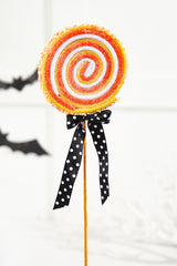 23" x 5" Orange and White Lollipop Spray