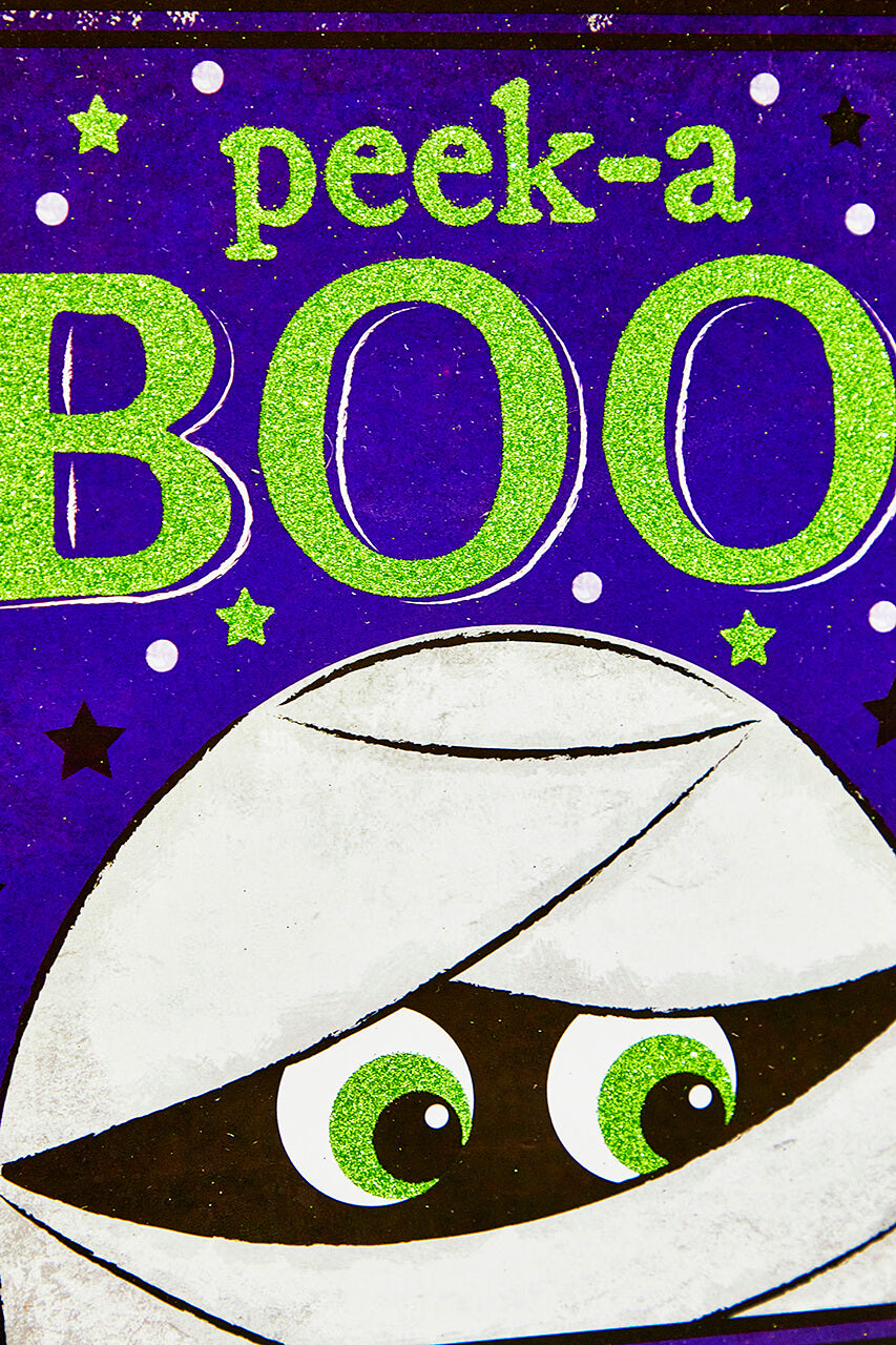 10" Glitter Peek-A Boo Mummy Sign