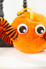 5" x 15" Orange Faux Fur Spider