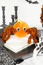 5" x 15" Orange Faux Fur Spider