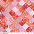 Cotton Fabric Pink Crochet Print 43/44"