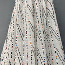 1 Yard White Hand Sequined Chiffon Fabric 48" Wide Sheer Sparkle Material 100% Polyester Bridal & Formal Wear