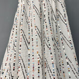 Sequined Chiffon Fabric White