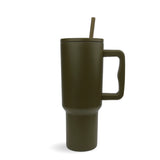 40 oz Handled Tumbler Modern II  Matte - Army Green