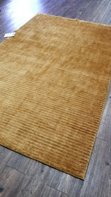 Handloom Viscose Yarn Area Rug - Hand-Made Hand Knotted, Brown, 8' X 10' And 8' 9" X 12' (1 Piece)