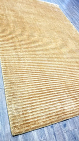 Handloom Viscose Yarn Area Rug - Hand-Made Hand Knotted, Brown, 8' X 10' And 8' 9" X 12' (1 Piece)