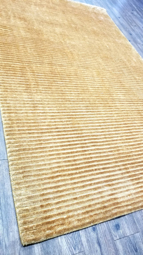 Handloom Viscose Yarn Area Rug - Hand-Made Hand Knotted, Brown, 8' X 10' And 8' 9" X 12' (1 Piece)