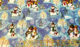 Quilting Cotton Happy Snowman Family on Blue Timeless Treasures