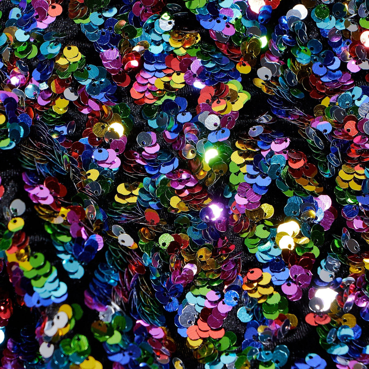 Stretch Velvet Sequin Rainbow
