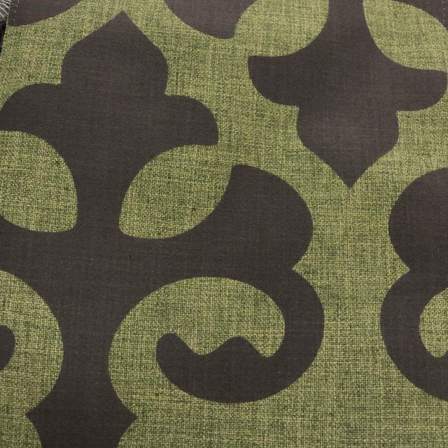 Linen Blend Flock Print Burlap Upholstery Fabric