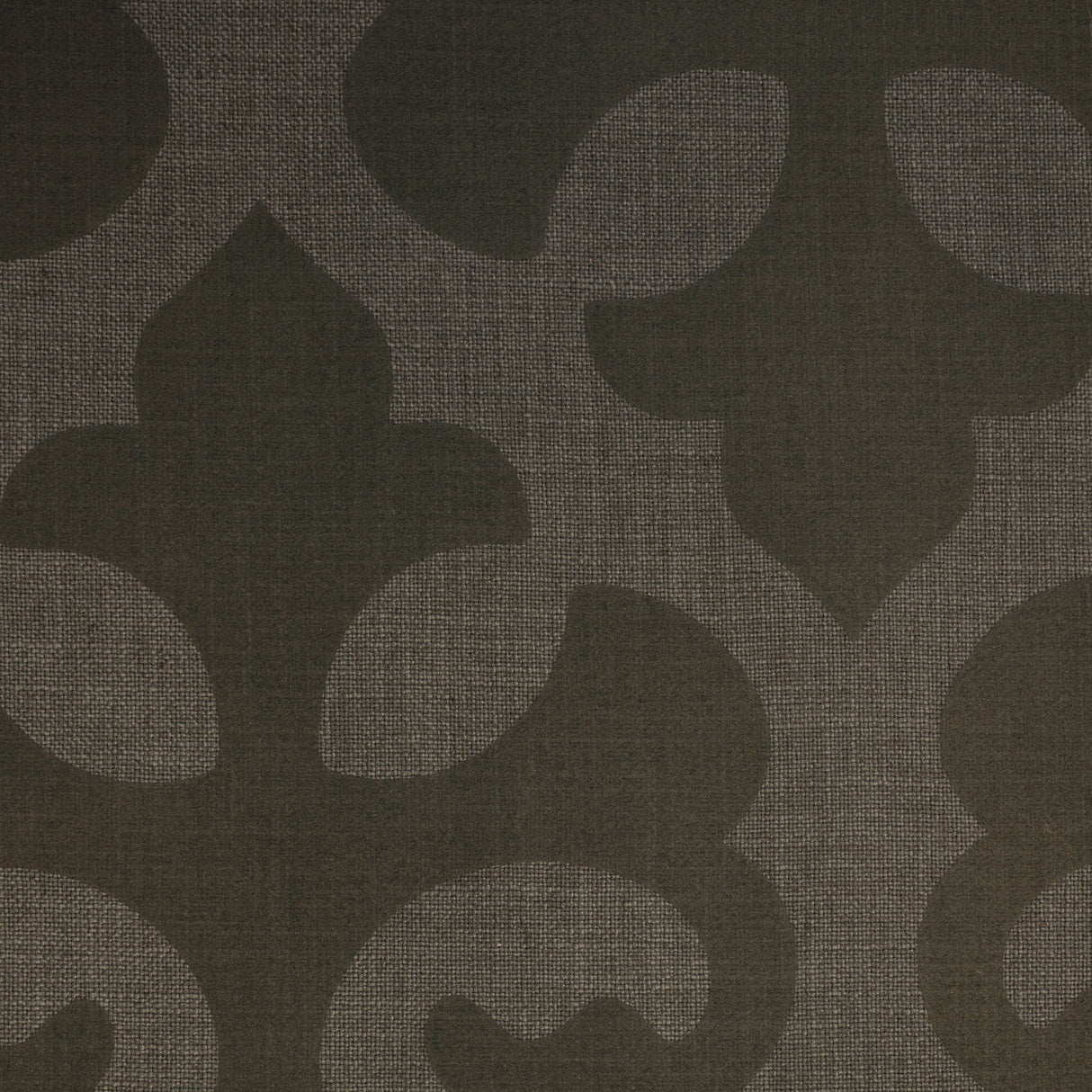 Linen Blend Flock Print Burlap Upholstery Fabric