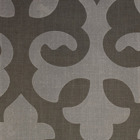 Linen Blend Flock Print Burlap Upholstery Fabric