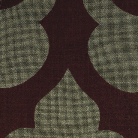 Linen Blend Flock Print Burlap Upholstery Fabric